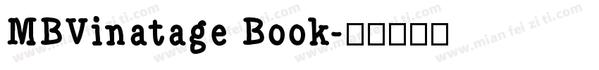 MBVinatage Book字体转换